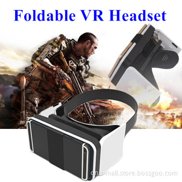 Foldable 3D VR Glasses, Virtual Reality Headset VR Box for 3D Mobile Movies Video Games